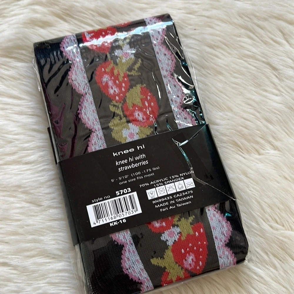 Strawberry knee high socks